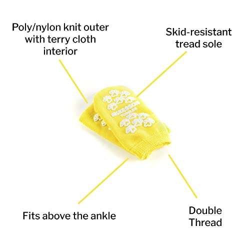 McKesson Unisex Non-skid Slipper Socks Toddler Shoe 4 to 7-1/2 Yellow3