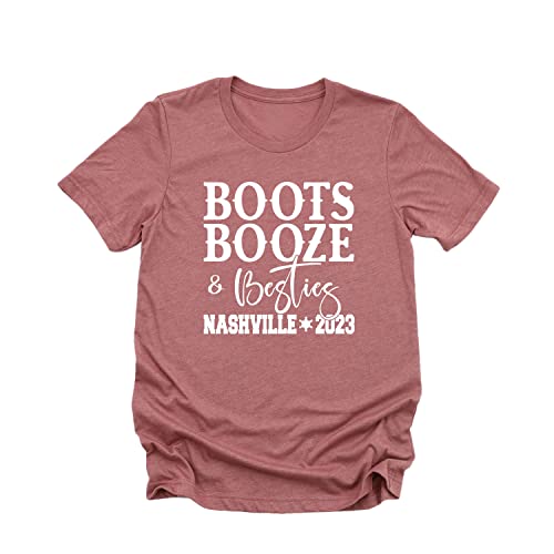 Boots Booze Shirt, Besties Nashville Tee, Nashville Music City 2023, Tennessee Shirt, Vacation Shirt, Nashville Party T-shirt, Group Shirts