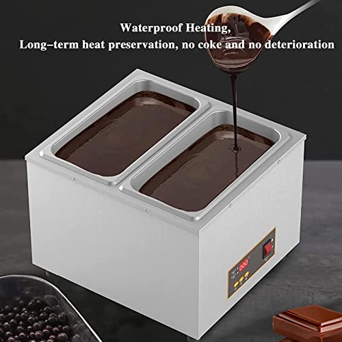 Uzouri Chocolate Tempering Machine, Commercial Electric Chocolate Melter, With Digital Temperature Control, Stainless Steel Food Warmer For Chocolate/Milk/Cream #TOP2