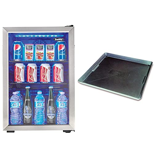 Danby DBC117A1BSSDB-6 117 Can Beverage Center, 3.1 Cu.Ft. Freestanding Drinks Refrigerator for Basement, Dining, Living Room-Bar Fridge Perfect for Beer, Pop, Water, Black/Grey