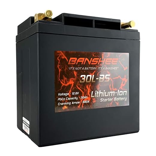 Lithium LiFePO4 Battery Replaces YTX30L-BS Harley Davidson