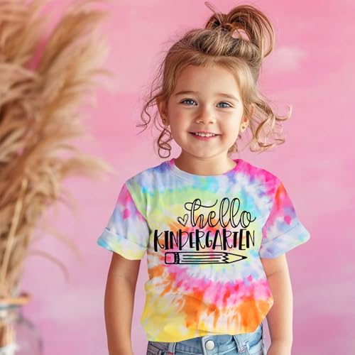 Image of MODNTOGA Kid Girl Boy First Day of School Shirt Back to School T-Shirt Hello Kindergarten 1st 2nd 3rd Grade Graphic Tee Tops