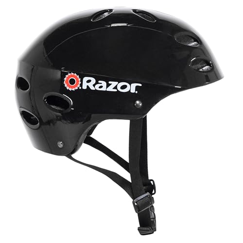 Razor V-17 Youth Multi-Sport Helmet, Gloss Black