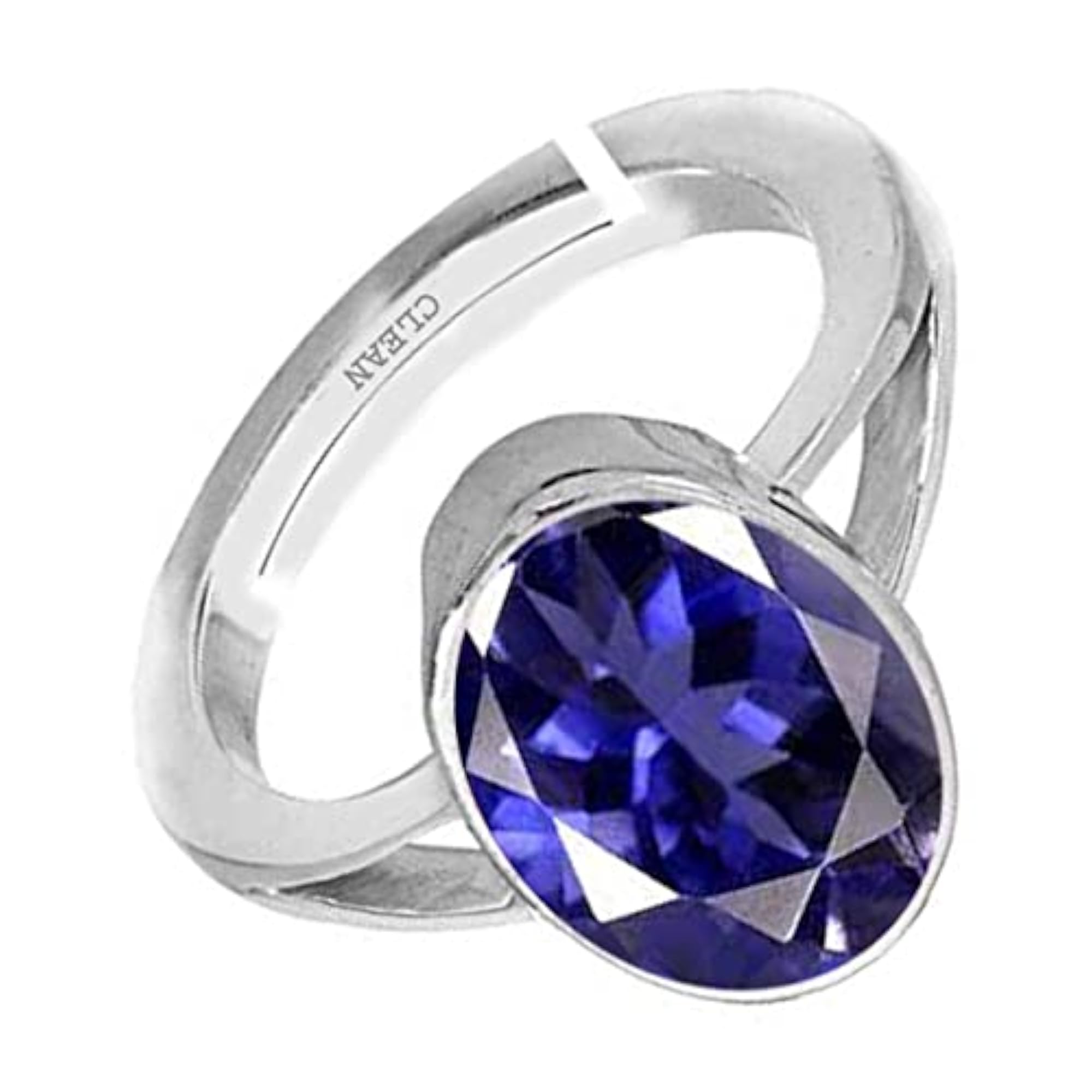 Women's Iolite Adjustable Ring, Certified Natural Gemstone