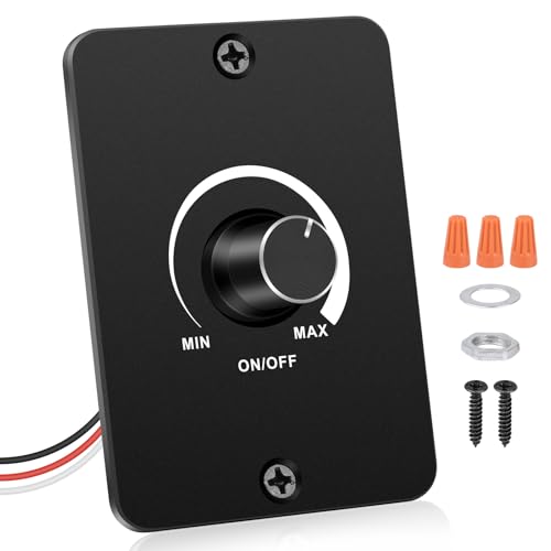 Dreamhigh Interruptor Regulador De Luz 12V DC Con 3 Cables, Regulador Continuo Para Luces LED Regulables, Ideal Para Caravana, Camión, Barco, Regulador Led De Intensidad Ajustable