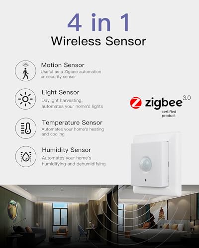 Azoula HK-SENSOR-4IN1-A Zigbee 4 In 1 Multi Sensor - Wireless Temperature, Humidity, Illuminance And Motion Sensor thumb #1