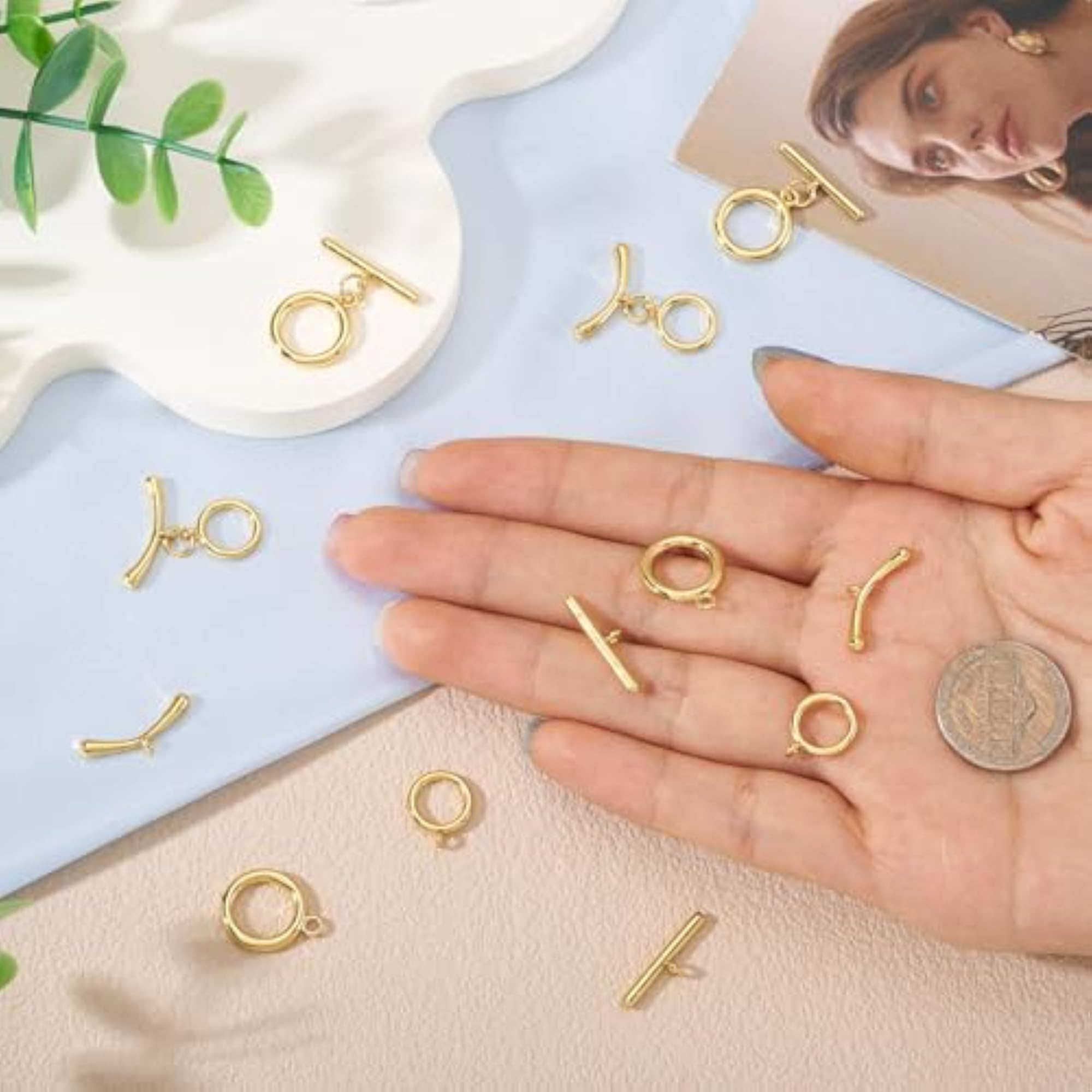 14K Gold Plated Toggle Clasps for Jewellery Making