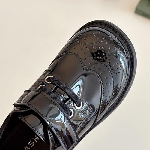 sfdgfhyf Children's Leather Shoes Spring Summer and Autumn British Style Master School Season Student Kids Size 8 Shoes Girls3