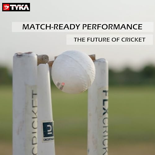 Image of TYKA Heavy Gravix Moisture Resistant Cricket Ball 100± GMS - Eco-Friendly Training Ball | All Weather Durable Performance | True Bounce, Engineered Power | Pack of 1