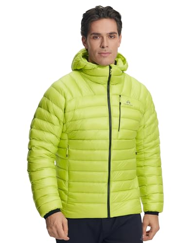 Image of Pioneer Camp 850 Fill Goose Down Jacket Men Lightweight Packable Puffer Jacket with Hood Insulated Warm Winter Puffy Coat