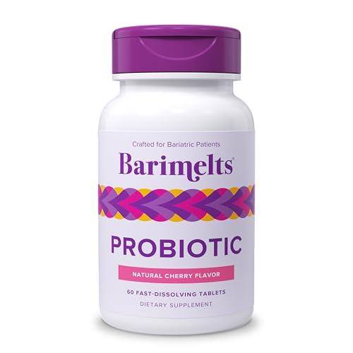 BariMelts Probiotic, 5 Billion CFU, 60 Fast-Dissolving Tablets (2-Month Supply), Sugar-Free Probiotics for Women, Support Gut Health After Bariatric Surgery, Natural Cherry Flavor
