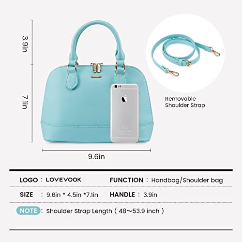 Image of LOVEVOOK Purse for Women Crossbody Bags Classic Double Zip Top Handle Dome Satchel Bag