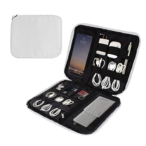 DEVONWIDE Travel Cord Organizer Electronic Travel Organizer Cable Organizer Bag Electronics Storage Bag for Electronics Accessories/iPhone/USB/SD/Charger/Power Bank/Earphone 11.3inch