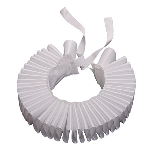 GRACEART Renaissance Elizabethan Ruffle Neck Collar White(Size: One Size)