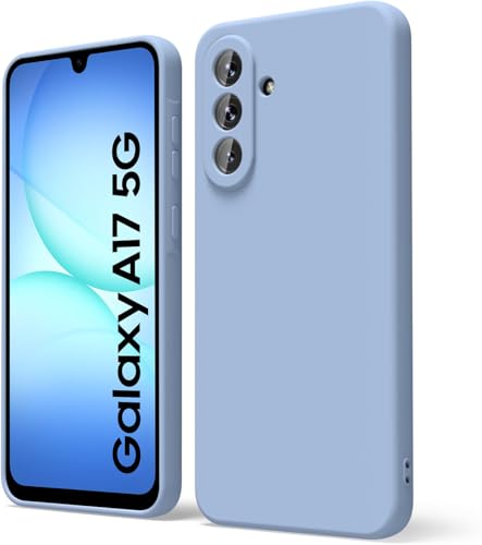 Image of DIZORO Microfiber Candy Case for Samsung A17 5G Smooth Touch Cushion Liquid Soft Silicone Gel Rubber Phone Cases Non-Slip Full Body Protective Shockproof Back Cover -Carolina