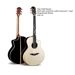 YYYSHOPP Guitare Acoustique à Bois Massif de la série Jiangnan, 41 Pouces Guitare (Size : 41 inches) - Les Beatles, Paul McCartney, John Lennon, RIngo Starr, George Harrison YYYSHOPP Guitare Acoustique à Bois Massif de la série Jiangnan, 41 Pouces Guitare (Size : 41 inches) – Image 2
