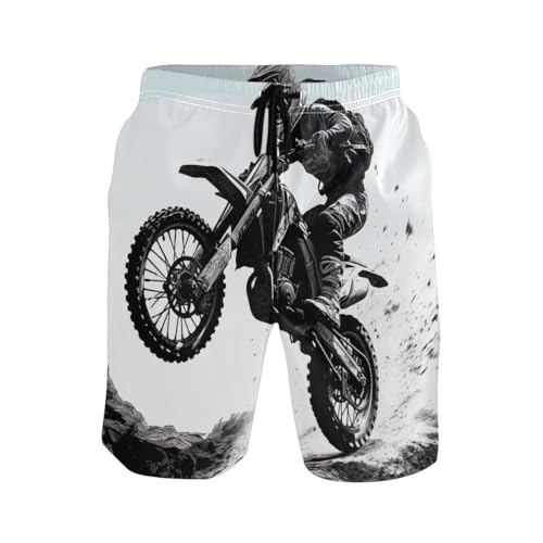 Fire Dragon and Ice Dragon Short Swim Trunks Men Quick Dry Mens Surf Shorts with Pockets