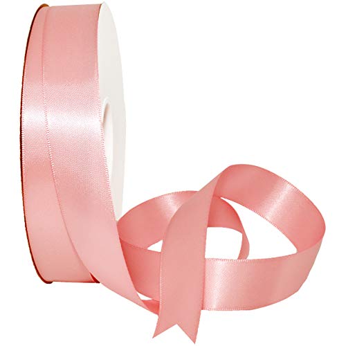 Image of Morex Ribbon 08822 /50-151 Double Face Satin Ribbon, 7 /8 inch x 50 Yd, Peony