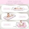 Baby Lounger, 3-in-1 Portable Infant Lounger for Newborns 0-24 Months, Foldable Tummy Time Pillow with Removable Cover, Dual-Sided 100% Cotton and Velvet, Ideal Baby Shower Gifts, Pink Rainbow #1