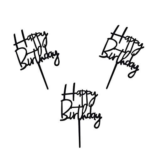 Toyvian Topper de Bolo de Feliz Aniversário Acrílico Feliz Aniversário Suprimento de Decoração de Fe