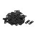 uxcell 24mmx9mmx0.5mm Metal Rectangle Flat Repair Fixing Plate Angle Bracket 100pcs