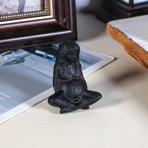 Estatua de Obsidiana Negra Madre Tierra Gaia miniatura 2