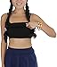 ToBeInStyle Girl's Cotton Long Layering Camisole w/Built-in Shelf Training Bra - Black - 15-17 Years Old