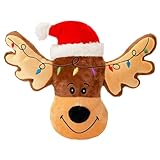 Giftable World Holiday Plush Pet Toy Fun for Christmas Designs with Squeaker Dog Chew Toy (9