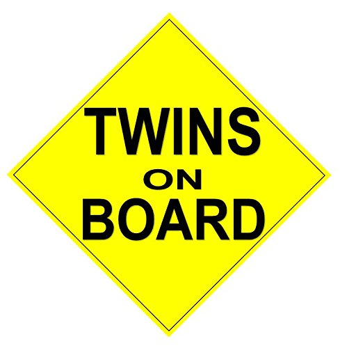 Twins on Board Magnet - Reflective Car Magnet - 7.5