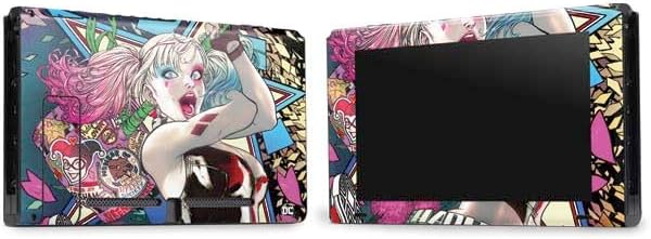 Skinit Decal Gaming Skin Compatible with Nintendo Switch Bundle - Officially Licensed DC Comics Harley Quinn Action Pose Design