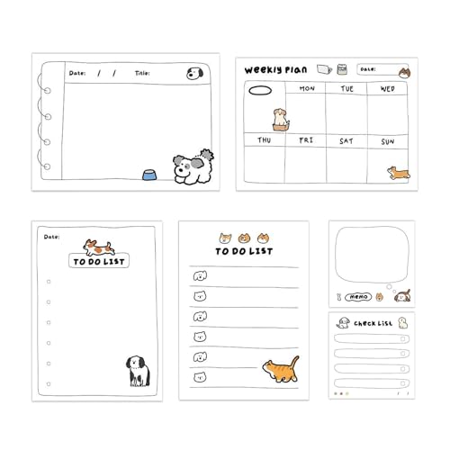 PAVIKE 付箋 メモ帳 かわいい 30枚×6冊 合計180枚 付箋 メモ帳 セット スクエア 粘着メモ 付箋 強粘着 貼り直し可能 学生 ホーム オフィス ギフトタブ 文房具 メモ用紙 付箋紙