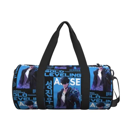 Anime Gym Bag for Women Men - Large Capacity Waterproof Workout Fitness Travel Sports Bags Fashion Street Camping Weekender Expandable Carry On Duffle Bag For Couple (F2)2