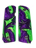 Green & Purple Pearl Compact 1911 Grips
