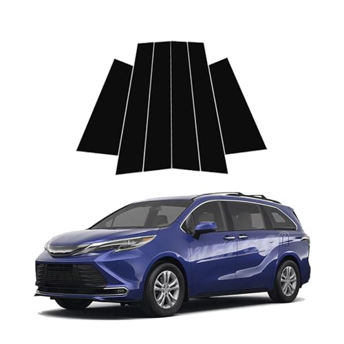 Molduras de ventanas de puertas para Toyota Sienna 2021-2022 con acabado exterior premium