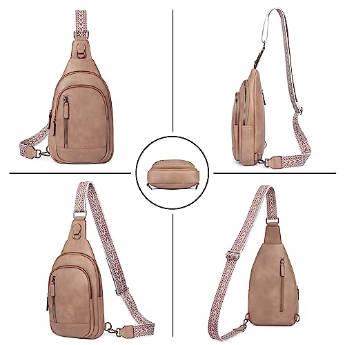 Image of CLUCI Crossbody Bags for Women Men,Leather Sling Bag Cross Body Backpack for Woman Gifts for Women Birthday Unique