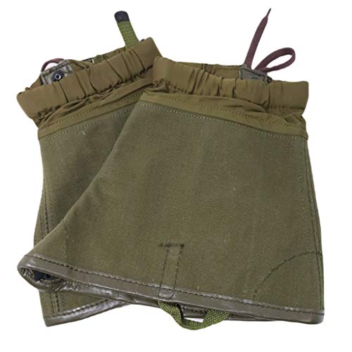 Italian Military Gaiters, Boot Guard, Canvas, Nylon Upper, Leather Trim, Hiking Gear, Protects Against Water Mud And Thorns, Made In Italy (2) #TOP1