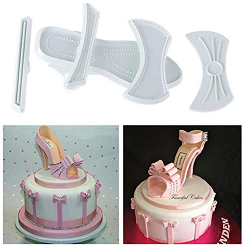 Liangxiang 9 Pcs High Heels Shoes Cake Cutter Mold Craft Fondant Baking Mould