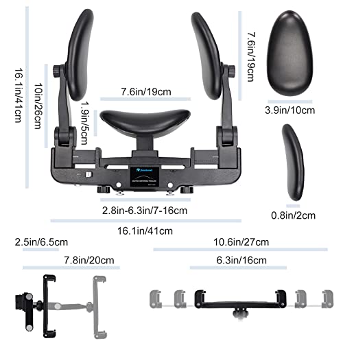 Car Seat Headrest Pillows Black Head Neck Support With Phone Holder Adjustable 3 In 1 U Shaped Pillow Detachable For Sleeping Kids Adults Resting Head Support Neck Rest Cushion For Travel #TOP5