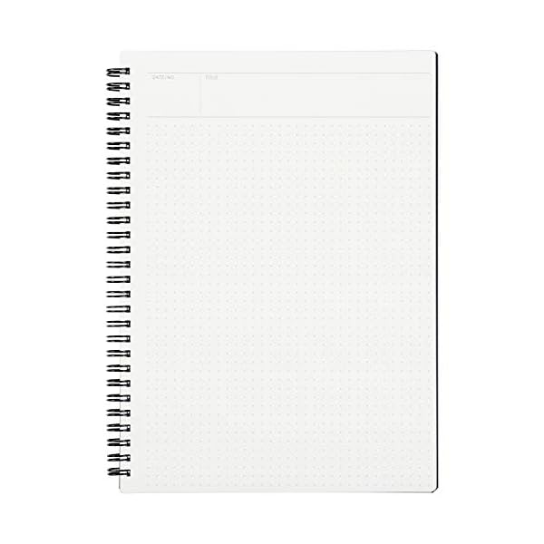 Maruman MNEMOSYNE Notizbuch 9,92 x 7,05 Zoll (B5), 5 mm Punktraster, 80 Blatt (N104), weiß – Bild 4
