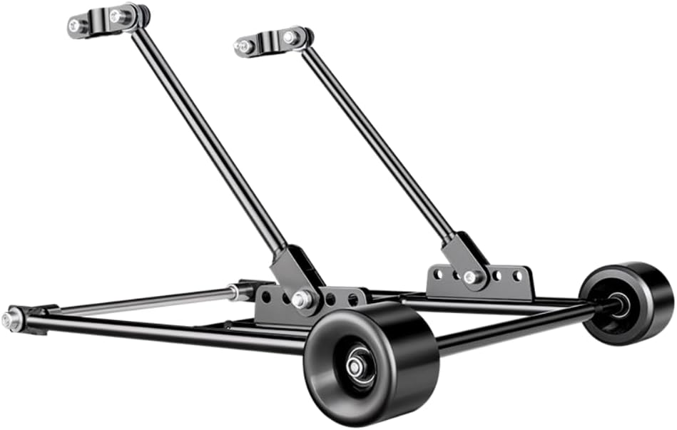 Wheelie Bar Kit for Gas Mini Bike - Adjustable Training Wheels with 70mm Soft Compound Wheels - Learn Wheelie Control & Balance - Compatible with 99CC 105CC Mini Bikes