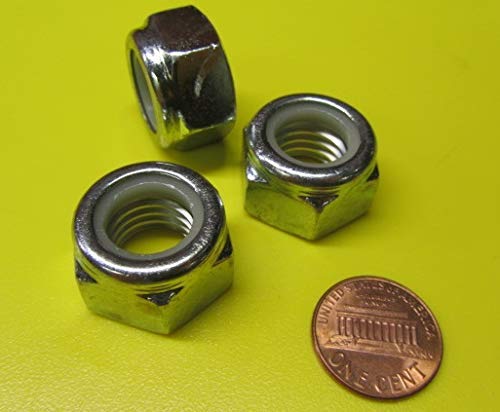 Metric Class 8 Zinc Plated Steel Nylon Insert Locknuts RH M14 x 2 Thread x 22mm W x 14mm H 25 Pcs