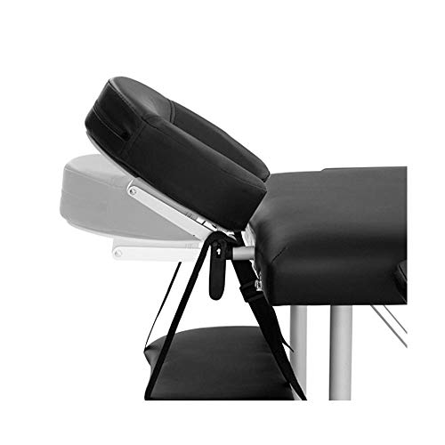 Angel Usa Ultra Light Weight Sturdy Aluminum Frame 84"L Portable Massage Table Facial Spa Bed Tattoo W/Free Carry Case, Face Cradle, Arm Rests (Black) #TOP2