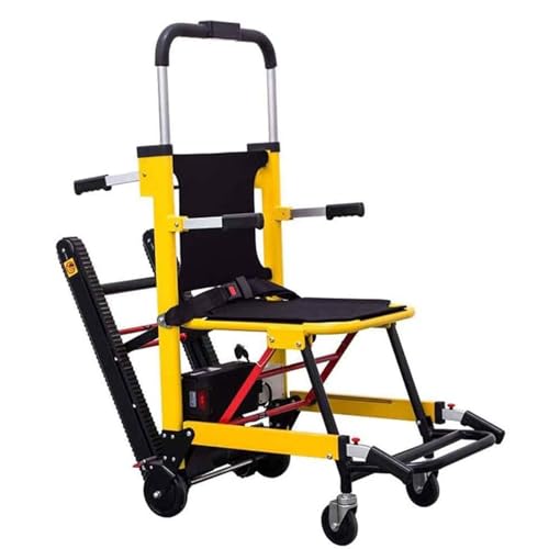 FANGZHL Montascale Elettrici,Sedia A Rotelle per Arrampicata su Scale Cingolate,Montascale per Anziani,Scala per Sedia Portatile Pieghevole,Motore A Spazzole di Carbone da 120 W,Carico 165 kg A