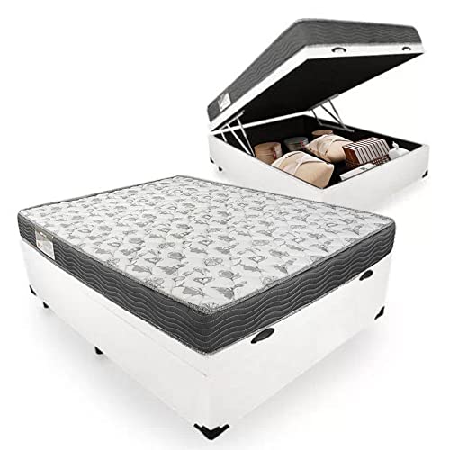 Cama Box Com Baú Casal + Colchão De Espuma D33 - Ortobom - Iso 100 138cm