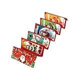 Kartenhalter für Weihnachten – Umschlag mit 10 Fächern für Karten und festliche Schecks | Weihnachtskartenhalter für Familie Freunde Erwachsene Männer Frauen Mädchen Teenager Vater