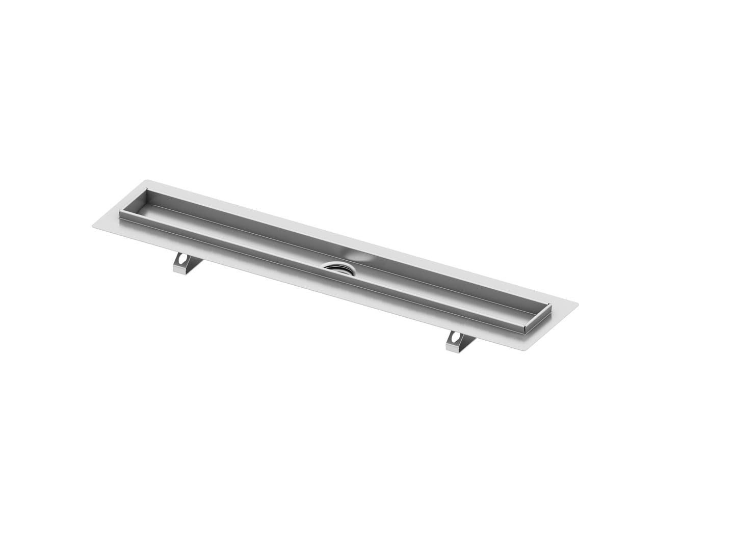 TECE 600800 Drainline - Canaleta para ducha (recta; acero inoxidable; pulido; mejora del flujo de agua), color plateado