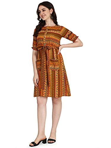 Image of GRECIILOOKS Women's A-Line Rayon Mini Dress