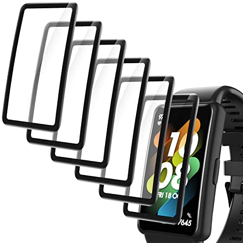 Hianjoo [6Pack Protection Écran Compatible pour Huawei Watch Band 7/6, Doux HD TPU Transparent Film de Protection Protecteur d'écran Compatible pour Honor Band 6 [Film Flexible]-Non Verre Trempé