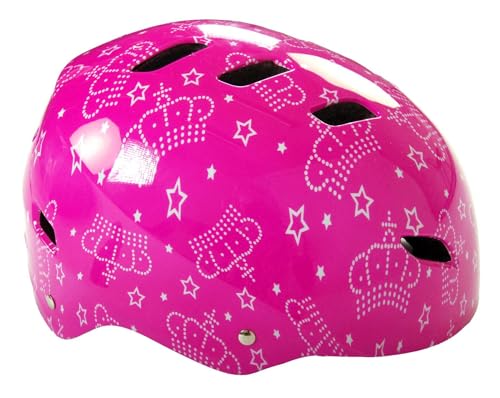 Casco para patinete y bici Volare Pink Queen ideal para paseos familiares y tardes de parque