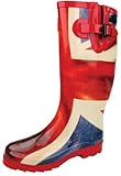 highland jack wolfskin Rutschfeste Gummisohle Highlander Damen Gummistiefel Countrywoman rot Union Jack Flag Size 4